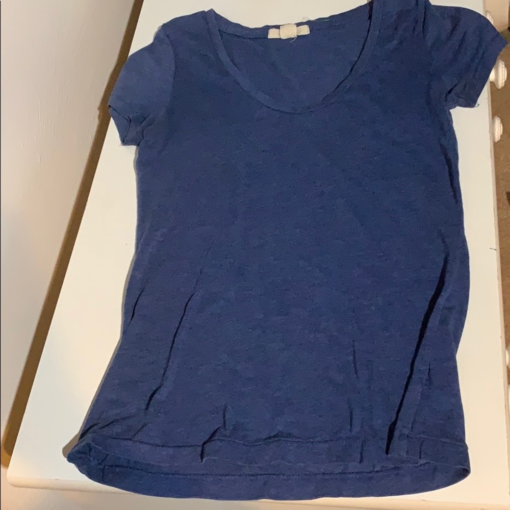 U neck t shirt navy blue